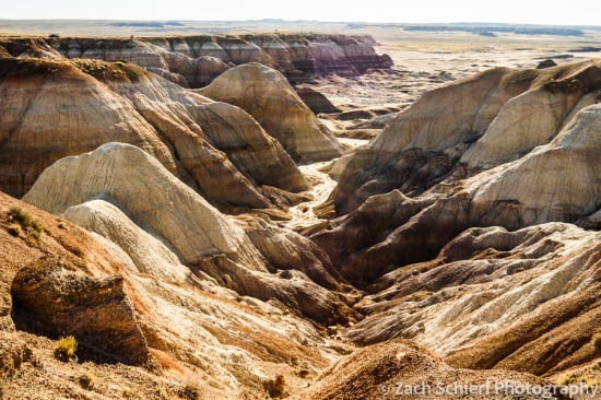 Colorful badlands in the Chinle Formation