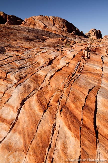 Compaction bands and sandstone, Valley of Fire, Nevada